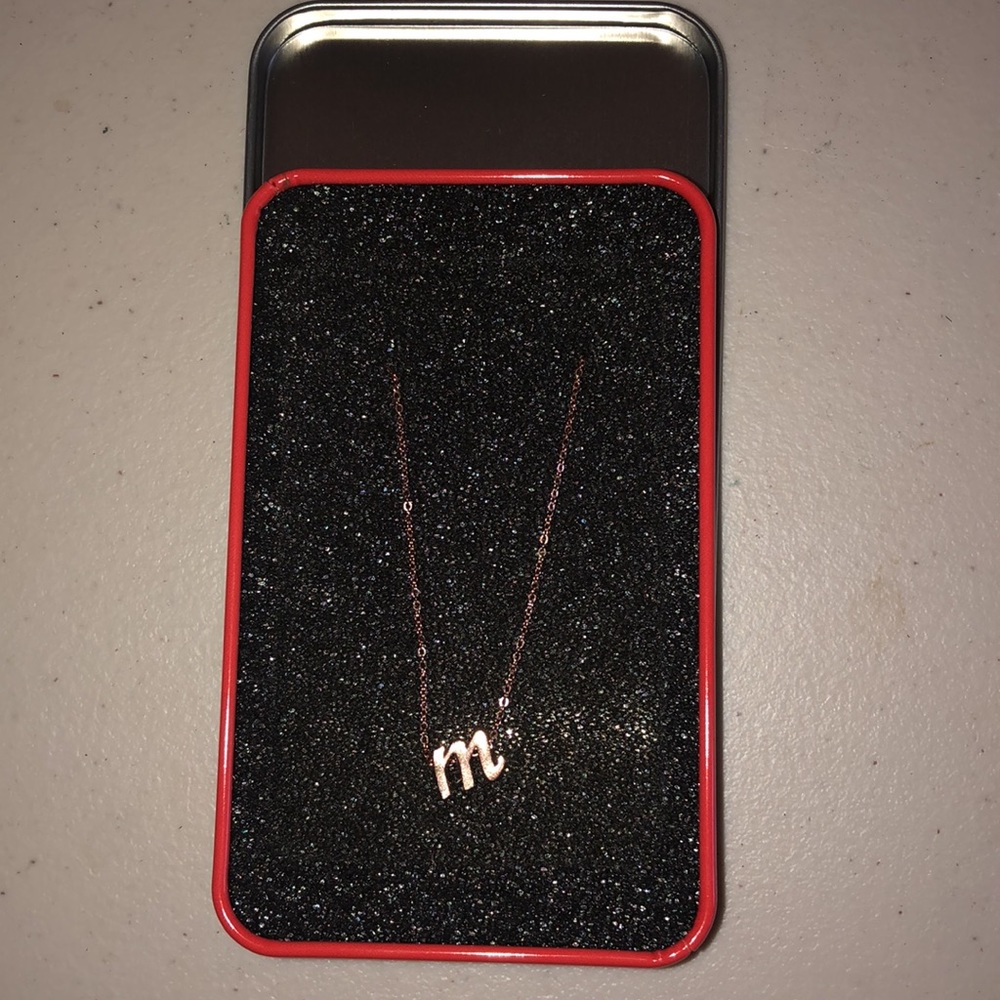 Rose Gold “M” necklace